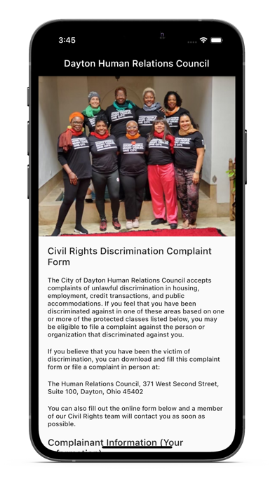 Dayton Human Relations Council Screenshot