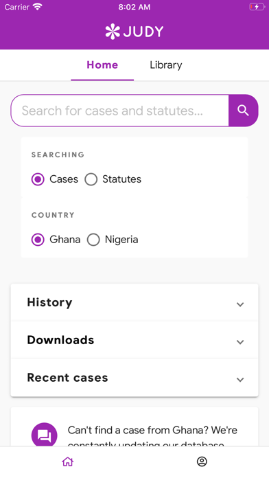 JUDY: Legal Research Screenshot