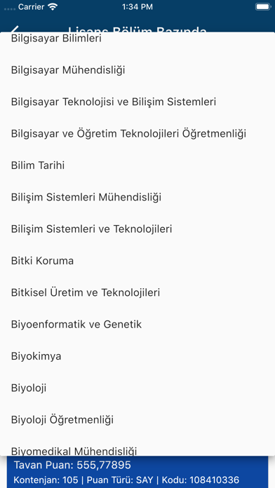 Üniversite Taban Puanları 2021 Screenshot