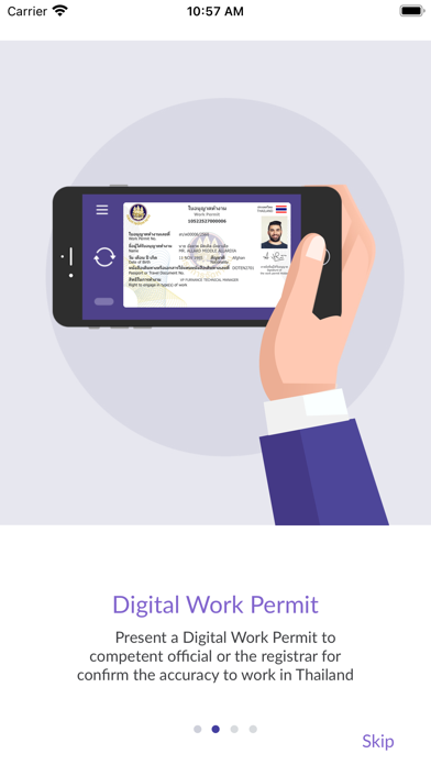 Thailand Digital Work Permit Screenshot