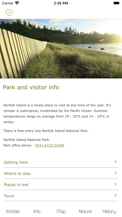 Norfolk Island NP Visitors Screenshot