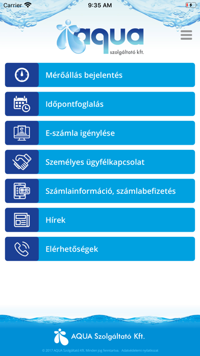 Screenshot #1 pour AQUA Szolgáltató Kft.