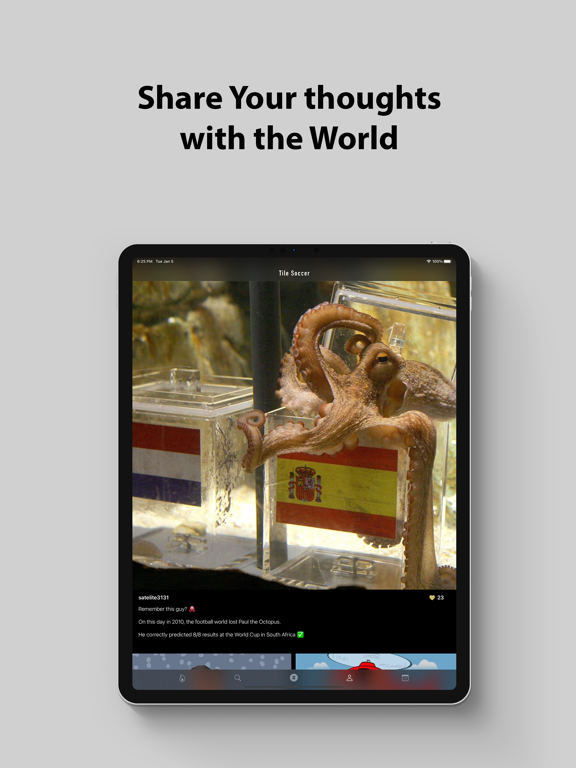 Tile Soccer - Social Network iPad screenshot 6 - Sports app