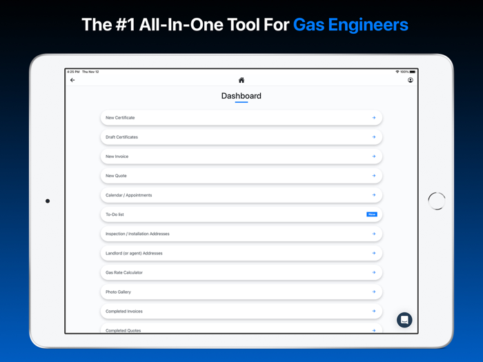 Gas Certificate App