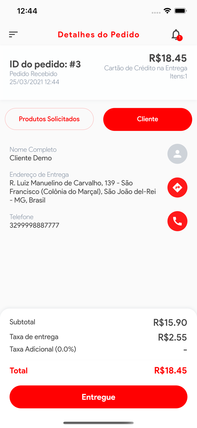 Delívius - Entregador