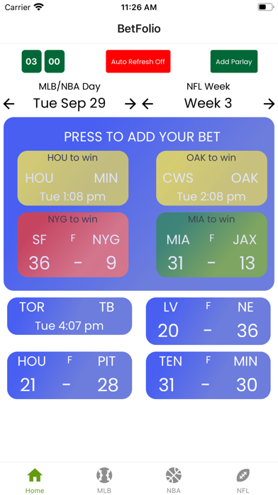 BetFolio Screenshot