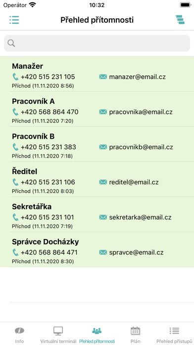 BezvaDocházka Screenshot