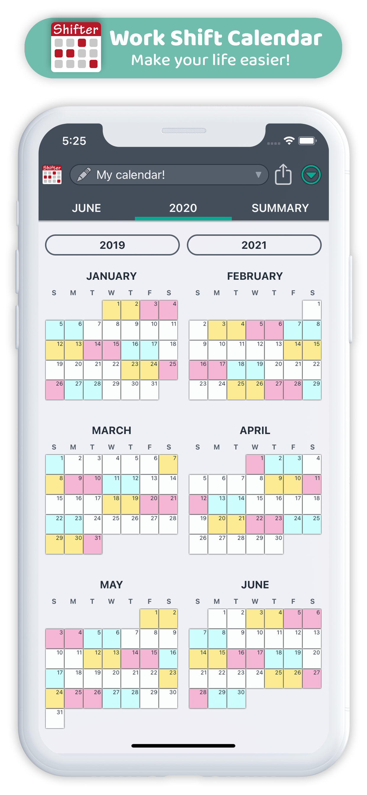 Work Shift Calendar (Shifter)