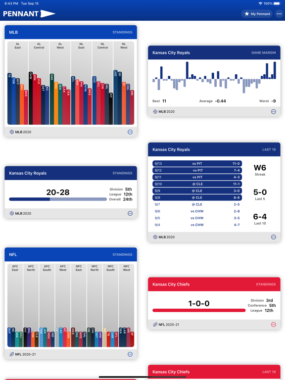 Pennant iPad app afbeelding 1