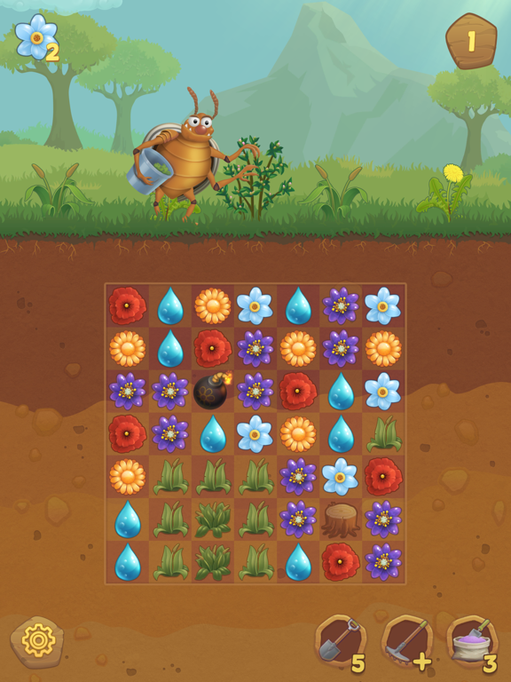 Flower Book: Match 3 game iPad screenshot