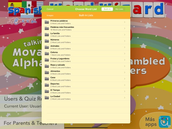 Screenshot #6 pour Spanish Word Wizard for Kids