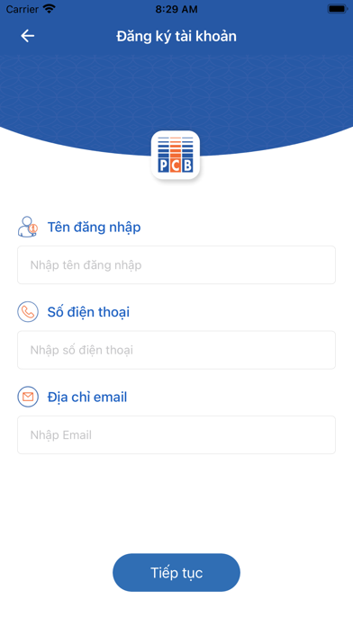 Thông tin tín dụng PCB Screenshot