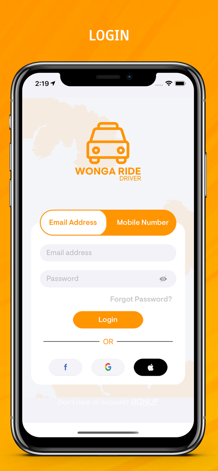 WONGA RIDE DRIVER