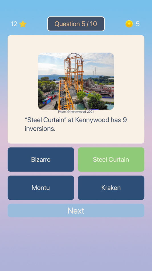 Roller Coaster Quiz - 1.4 - (iOS)