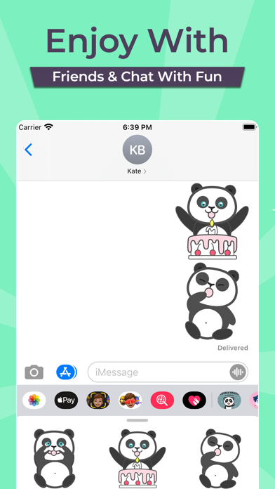 Lovely Panda Stickers & Emojis Screenshot