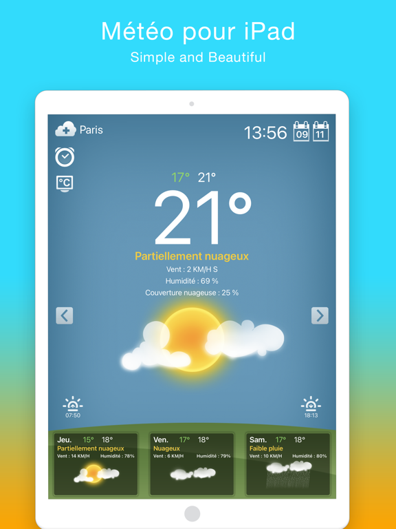Screenshot #4 pour Météo pour iPad!