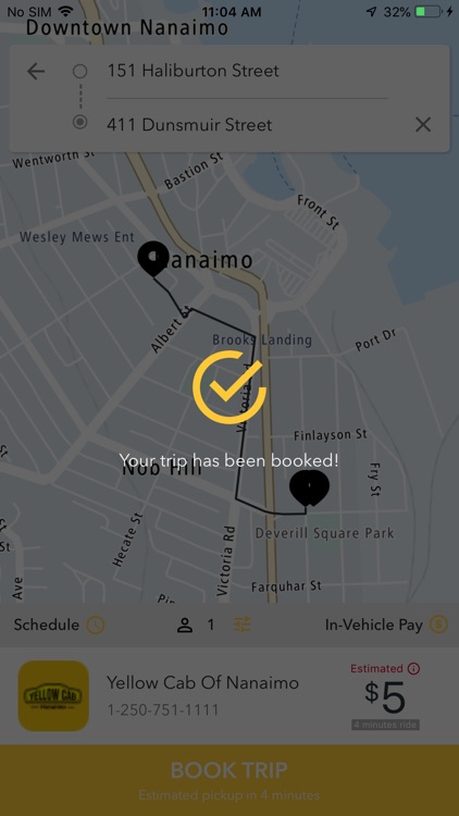 Yellow Cab Nanaimo App