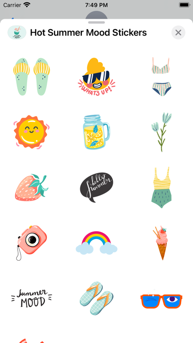 Screenshot #3 pour Hot Summer Mood Stickers