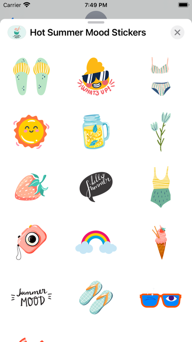 Hot Summer Mood Stickers Screenshot