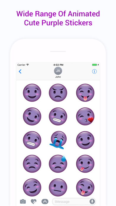 Animated Cute Purple Sticker Screenshot