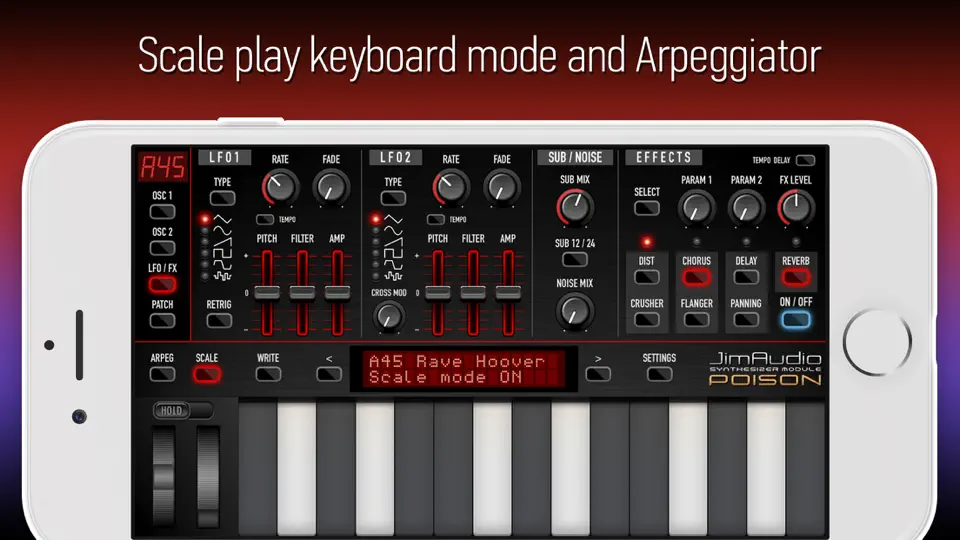 Capture d'écran de Poison-202 Vintage Synthesizer sur iPhone 4