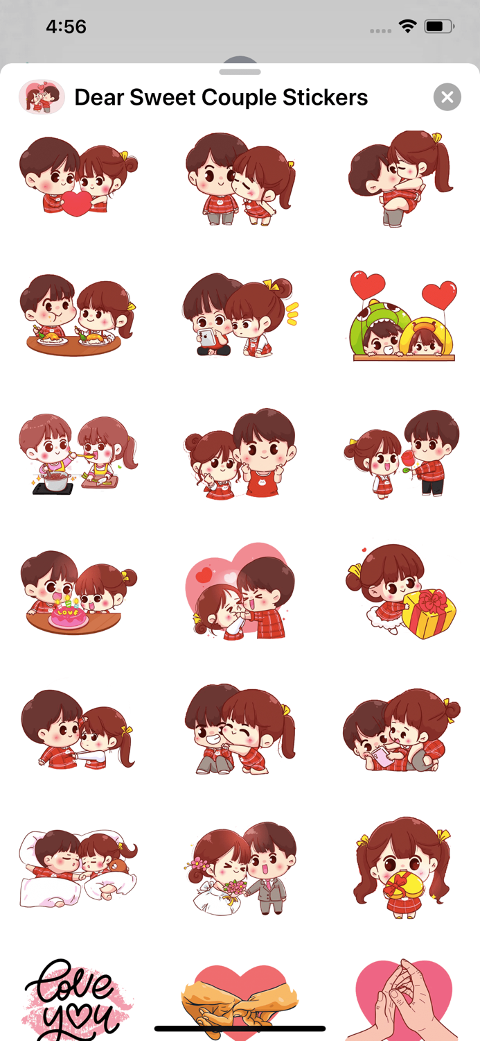 Dear Sweet Couple Stickers