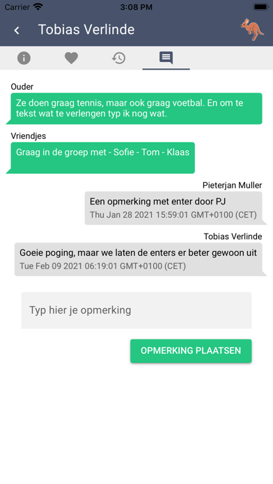 KampAdmin Check In Screenshot