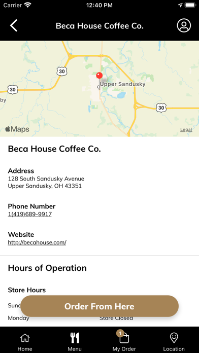 Beca House Coffee Screenshot