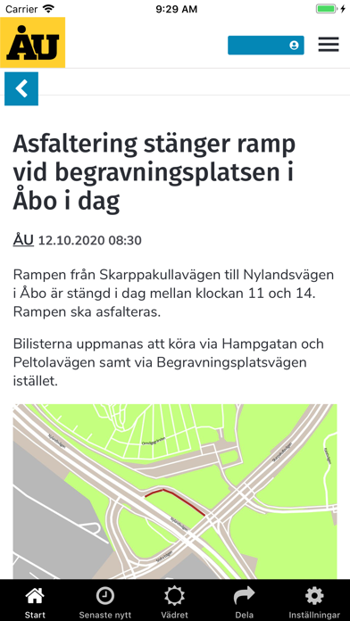 Åbo Underrättelser - ÅU Screenshot