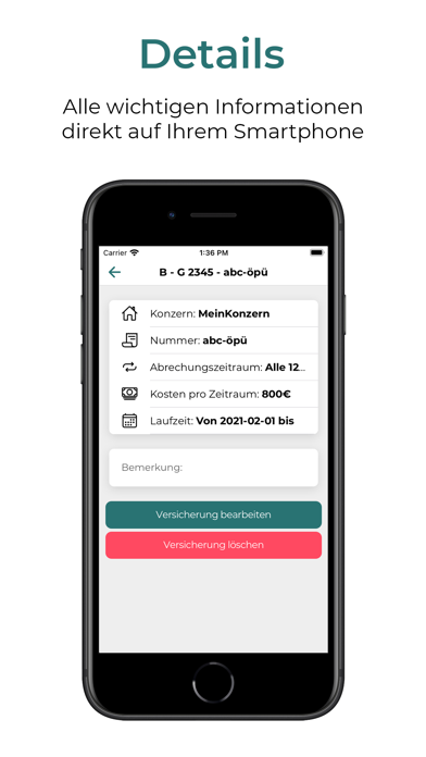 MeineVersicherungen Manager Screenshot