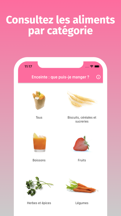 Screenshot #1 pour Enceinte que puis-je manger ?