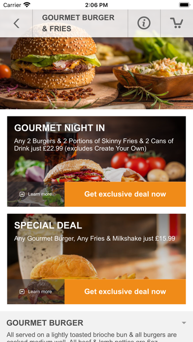 Gourmet Burger & Fries Screenshot