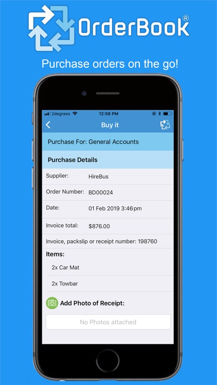 OrderBook - Purchase orders