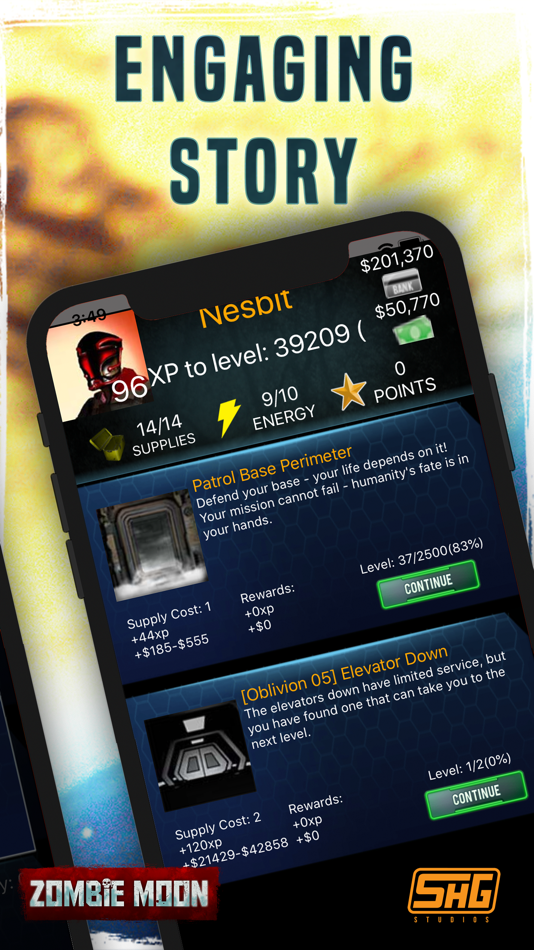 #4. Zombie Moon – SciFi Social RPG (iOS) Podle: Snakehead Games Inc.