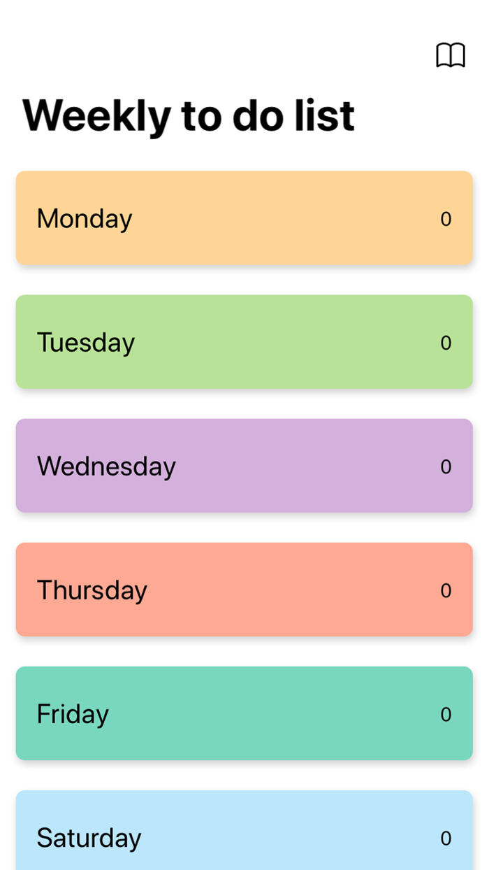 Weekly to do list