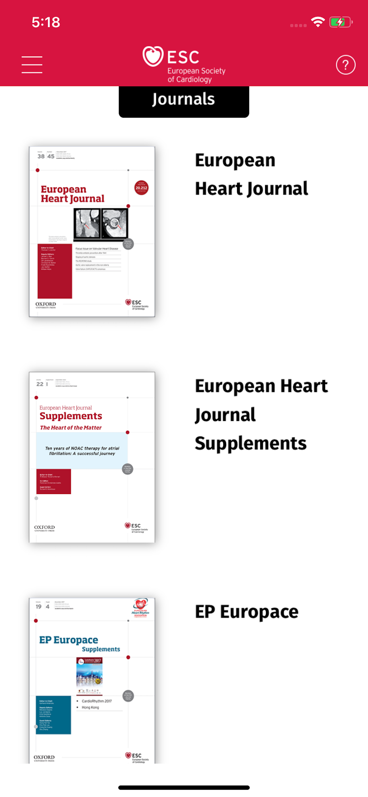 ESC (Journals)