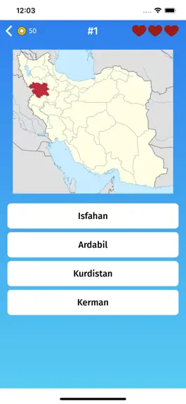 Game screenshot Iran: Provinces Map Quiz Game apk