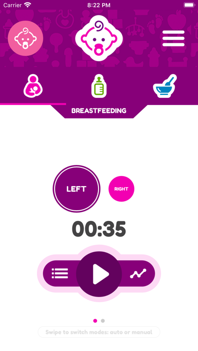 Breastfeeding Baby Tracker Screenshot