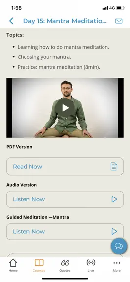 Game screenshot LiveAndDare Meditation Course apk