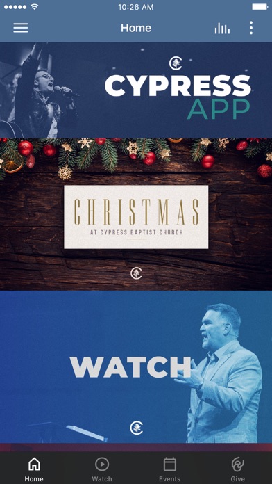 Cypress Baptist Church App Screenshot