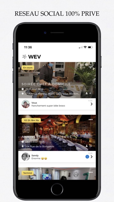 Screenshot #1 pour WeV - Vivre vos évènements