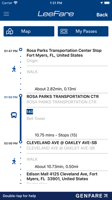 Lee County Transit Mobile App Screenshot
