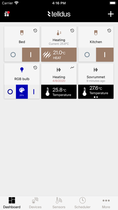 Telldus Live! mobile Screenshot