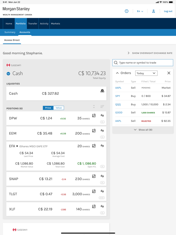 Screenshot #5 pour Morgan Stanley Wealth Canada