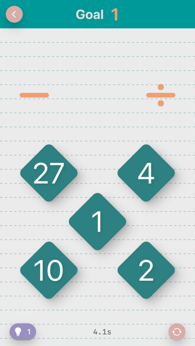 Math Game - 超难数字谜题,合成24点