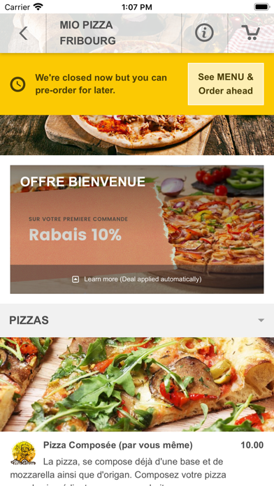 Mio Pizza Fribourg Screenshot 3 - AppWisp.com Mio Pizza Fribourg Screenshot 3 - AppWisp.com