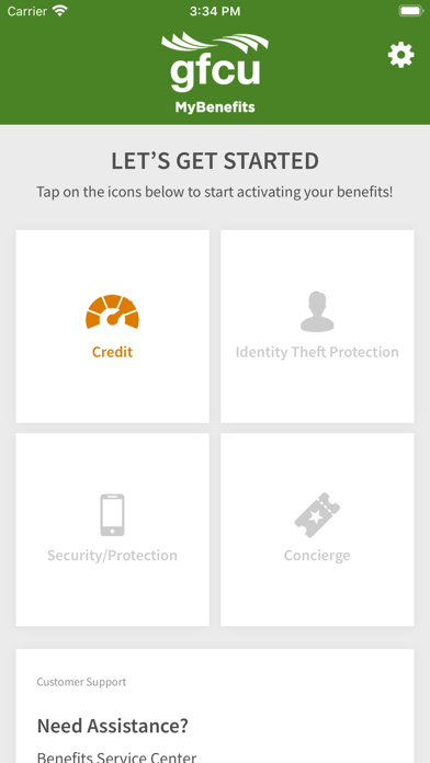 GFCU MyBenefits Screenshot