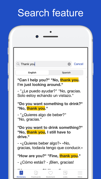 English Spanish Sentences Screenshot