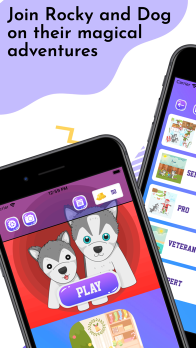 Screenshot #1 pour Rocky and Dog - Puzzle Games