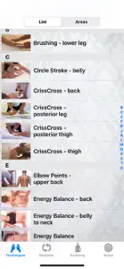 Massage Techniques screenshot #2 for iPhone